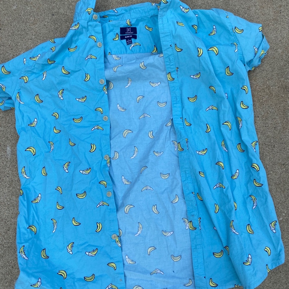 Banana button down flannel